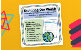 Large Number Place Value: Comparing Countries with Decimal Millions and Billions