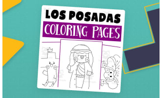 Las Posadas Coloring Page, Christmas in Mexico Coloring Pages Activity