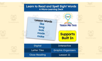 Learn to Read and Spell Sight Words | Lesson 11 | Micro-Learning Deck