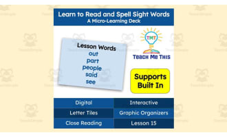Learn to Read and Spell Sight Words | Lesson 15 | Micro-Learning Deck