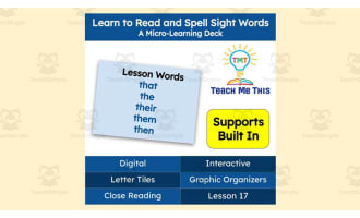 Learn to Read and Spell Sight Words | Lesson 17 | Micro-Learning Deck