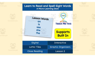 Learn to Read and Spell Sight Words | Lesson 2 | Micro-Learning Deck