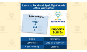 Learn to Read and Spell Sight Words | Lesson 3 | Micro-Learning Deck