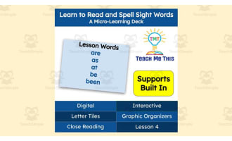 Learn to Read and Spell Sight Words | Lesson 4 | Micro-Learning Deck