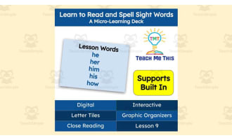 Learn to Read and Spell Sight Words | Lesson 9 | Micro-Learning Deck