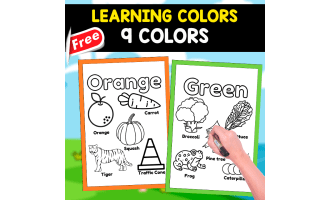 LEARNING COLORS | FREE MINIBOOK FOR COLORING