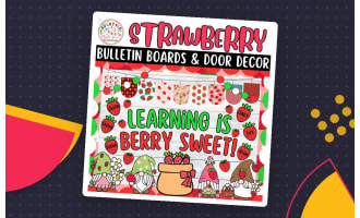 Learning Is Berry Sweet!: Summer Bulletin boards And door Decor kit
