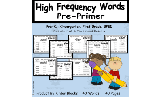 Learning My High Frequency Words - Pre-Primer-Word Practice