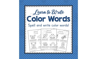 Learning to Write Color Names | Learning Colors | Preschool Worksheets