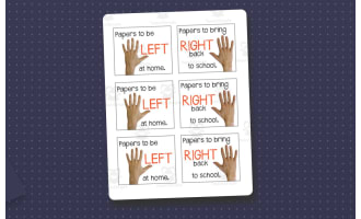 Left and Right Folder Labels