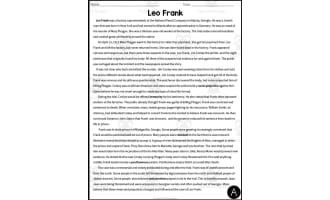 Leo Frank Reading Packet