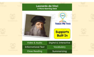Leonardo da Vinci | Reading Comprehension Deck | Interactive Lesson