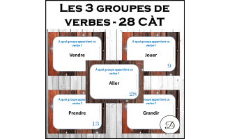 Les 3 groupes de verbes - 28 CÀT
