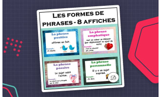 Les Formes de Phrases – 8 Affiches Français
