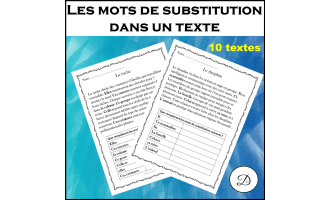 Les mots de substitution dans un texte
