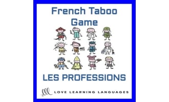 Les Professions - French Taboo Speaking Game - Jeu de Tabou en Français