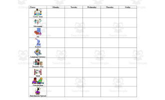 Lesson Plan Form for Preschool