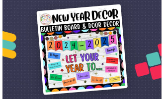 Let Your Year To...: January & New Years Bulletin Boards & Door Decor