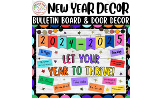 Let Your Year To Thrive!: January & New Years Bulletin Board & Decor