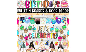 Let's Celebrate!: Birthday Bulletin board And door Decor kit