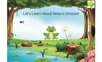 Let's Learn About Kelso's Choices SEL Boom Deck-With Audio