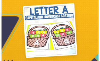 Letter A Sorting – Capital & Lowercase Apple Theme