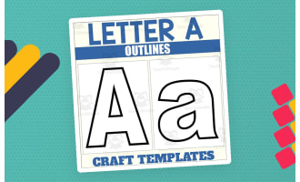 Letter A Outlines for Alphabet Crafts