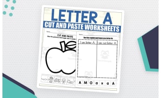 Letter A Worksheets - Cut and Paste Activities