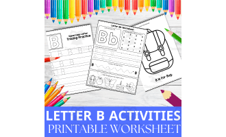 Letter B Activity Worksheet | Alphabet Recognition & Practice Pack