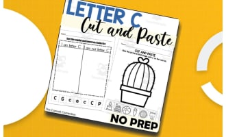 Letter C Cut and Paste Worksheets