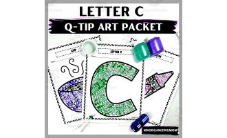 Letter C Q-Tip Art Packet