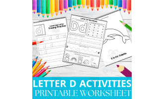 Letter D Activity Worksheet | Alphabet Recognition & Practice Pack