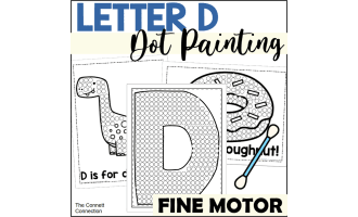 Letter D Dot Painting
