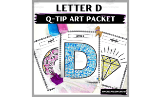 Letter D Q-Tip Art Packet