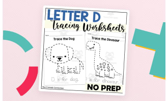 Letter D Tracing Worksheets