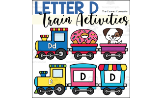 Letter D Trains Worksheets and Centers