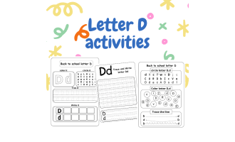 letter d worksheets for prek - writing letter d worksheet