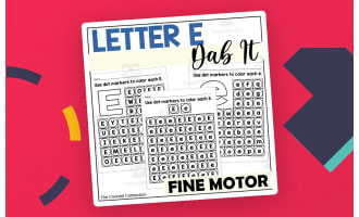 Letter E Dab It Worksheets