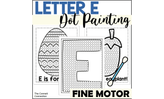 Letter E Dot Painting