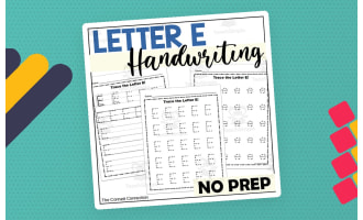 Letter E Handwriting Worksheets