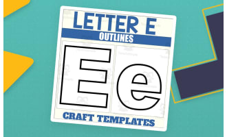 Letter E Outlines for Alphabet Crafts