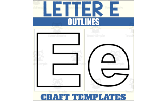Letter E Outlines for Alphabet Crafts