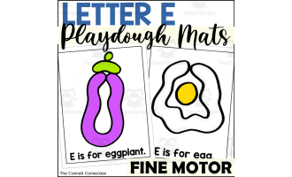Letter E Playdough Mats