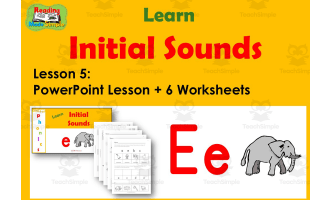 Letter E: PowerPoint and Worksheets: Lesson 5