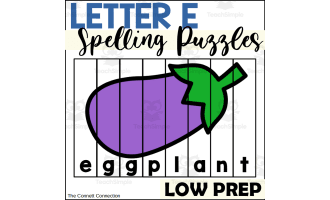 Letter E Spelling Puzzles