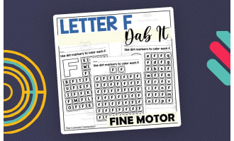 Letter F Dab It Worksheets