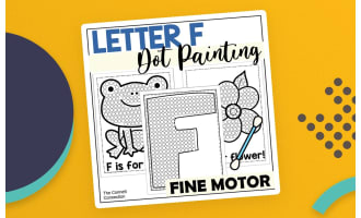 Letter F Dot Painting