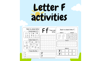 letter f handwriting worksheet - writing letter f for kindergarten.