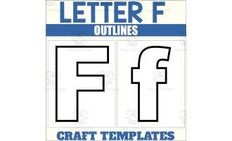 Letter F Outlines for Alphabet Crafts
