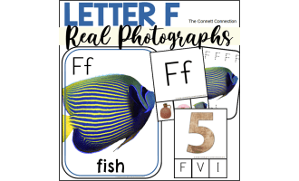 Letter F Phonics and Writing Centers with Real Photographs